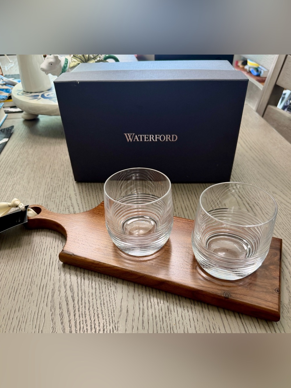 Waterford Mixology Circon Tumbler Pair & Caulfield Country Serve Board